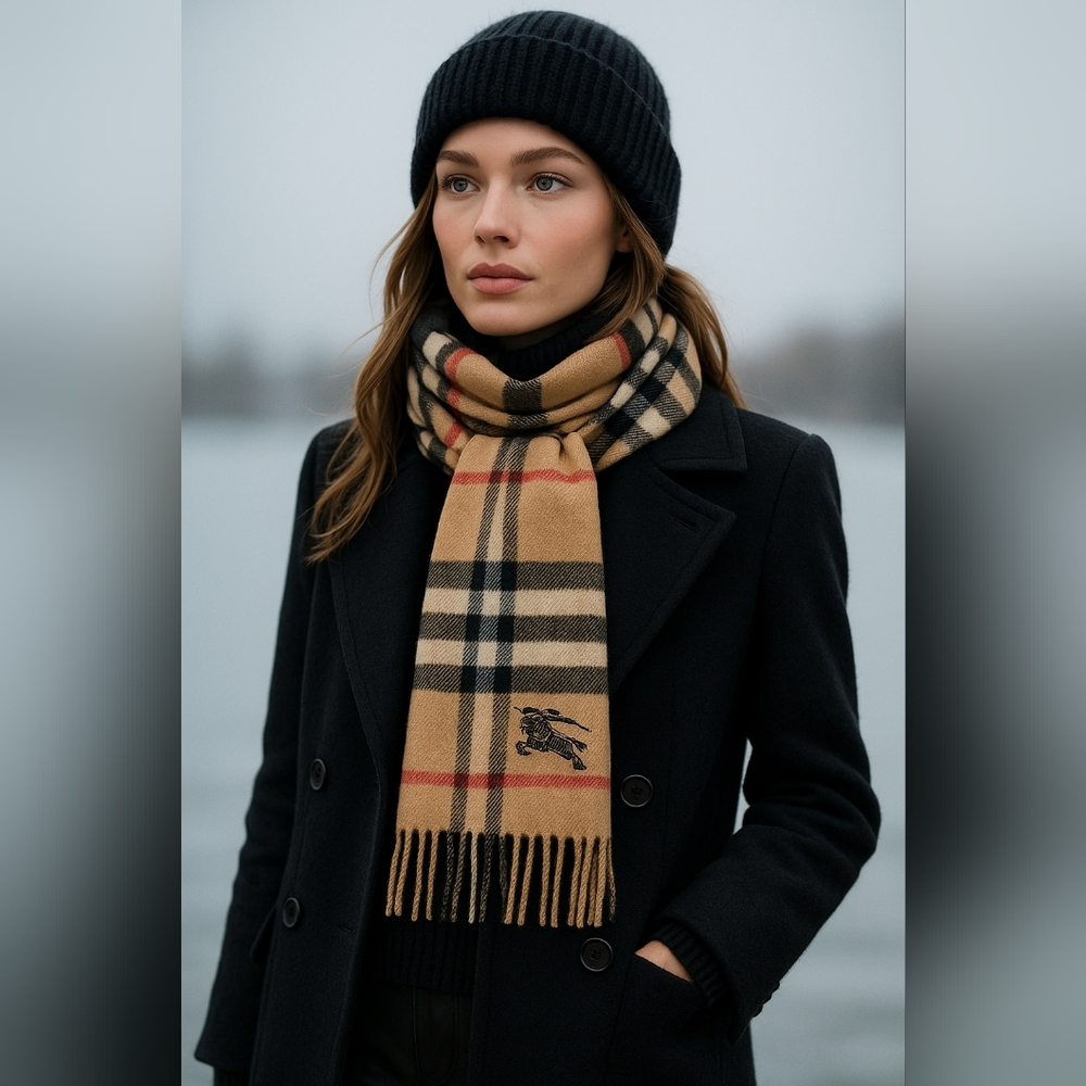 Burberry Classic Check Wool Scarf - Picture 1 of 7